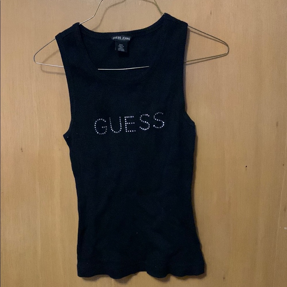 GUESS Black Sleeveless Tank Top